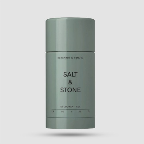 Salt & Stone Gel Deodorant - Natural Deodorant for Sensitive Skin - Bergamot & Hinoki