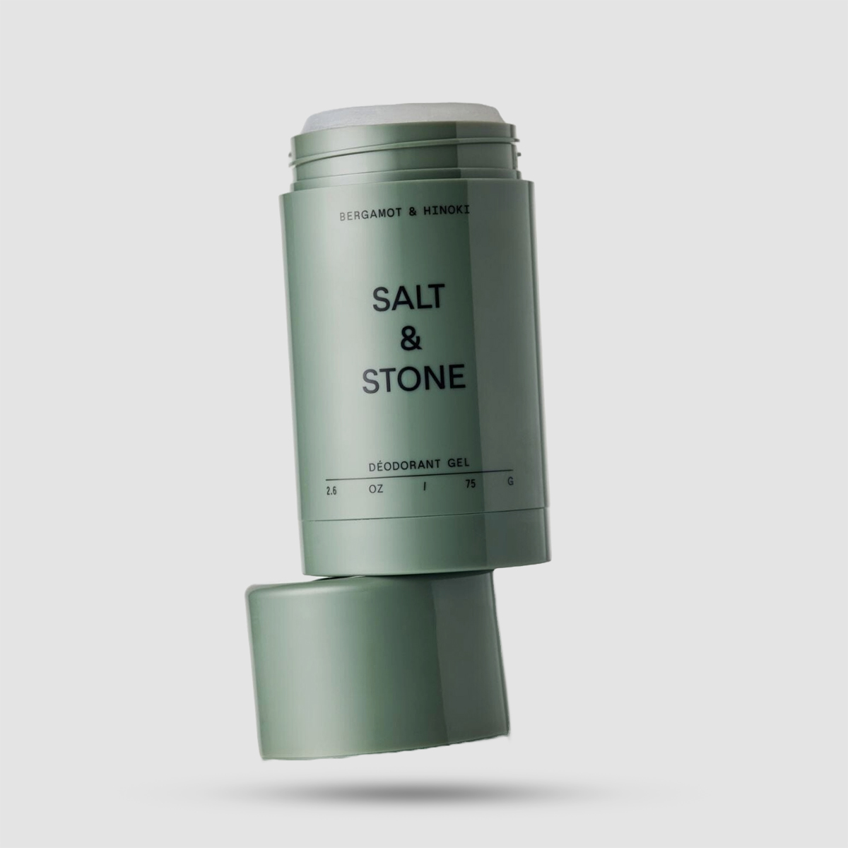 Salt & Stone Gel Deodorant - Natural Deodorant for Sensitive Skin - Bergamot & Hinoki
