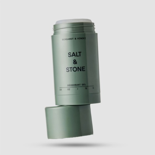 Salt & Stone Gel Deodorant - Natural Deodorant for Sensitive Skin - Bergamot & Hinoki