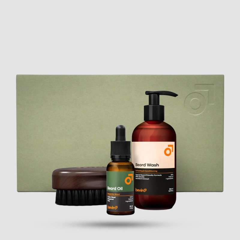 Πρόταση Δώρου Για Γένια - Beviro - The Bergamia Wood Beard Care Kit