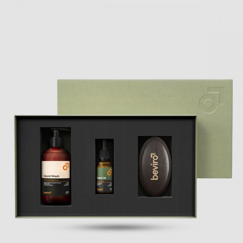 Πρόταση Δώρου Για Γένια - Beviro - The Bergamia Wood Beard Care Kit