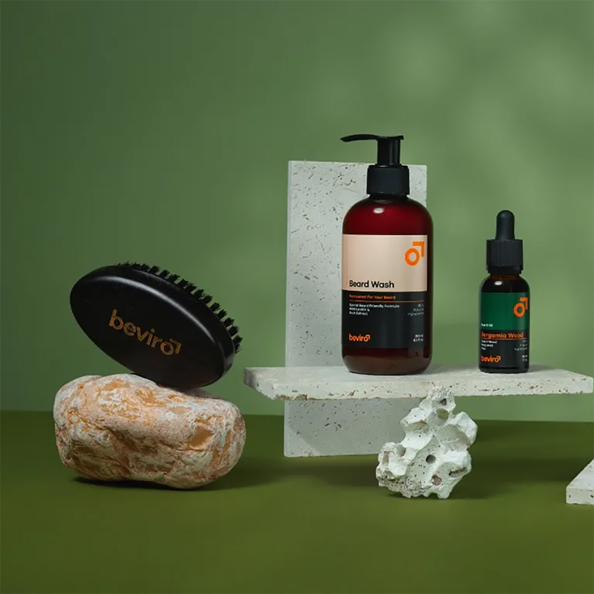 Πρόταση Δώρου Για Γένια - Beviro - The Bergamia Wood Beard Care Kit