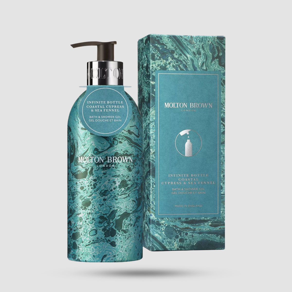 Limited Edition Bath & Shower Gel Infinite Bottle - Molton Brown - Coastal Cypress & Sea Fennel 400ml