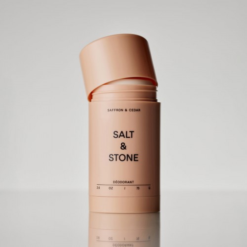 Αποσμητικό Salt and Stone Saffron Cedar Extra Strength 75g - Φυσικό αποσμητικό χωρίς αλουμίνιο