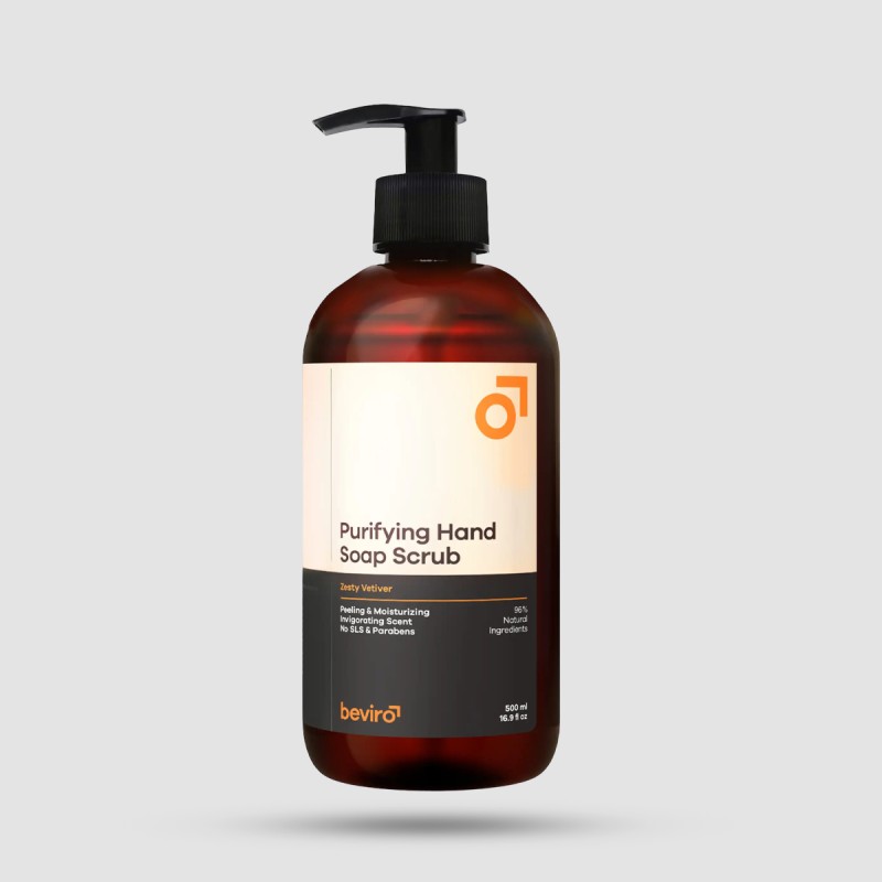 Υγρό Σαπούνι Χεριών Scrub - Beviro - Zesty Vetiver 500ml