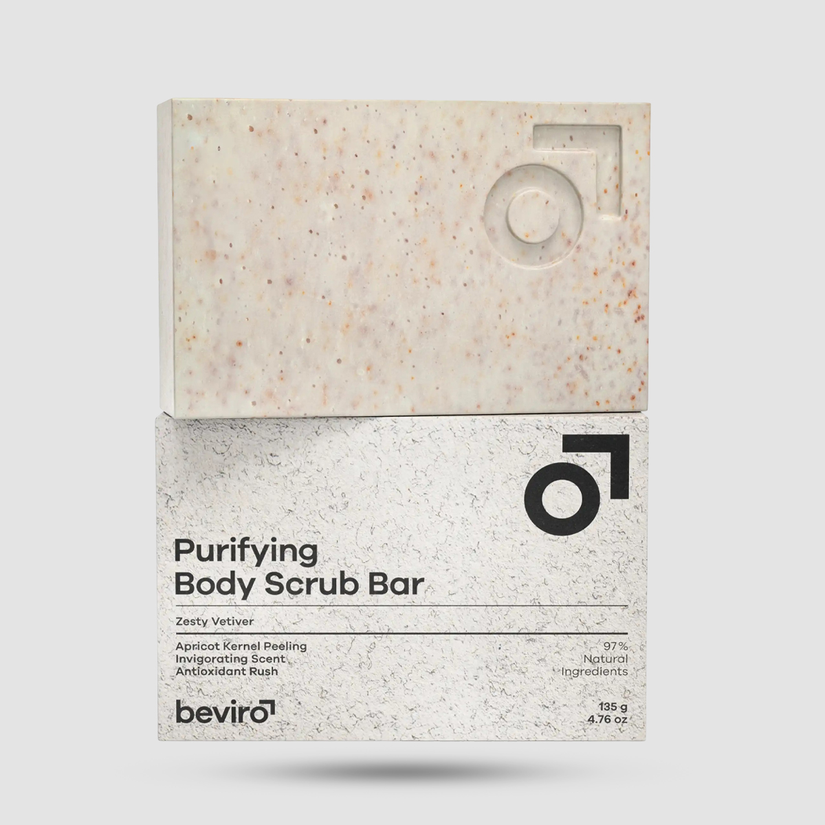 Σαπούνι Απολέπισης Beviro Zesty Vetiver 135g - Απολεπιστικό σαπούνι με bergamot και vetiver