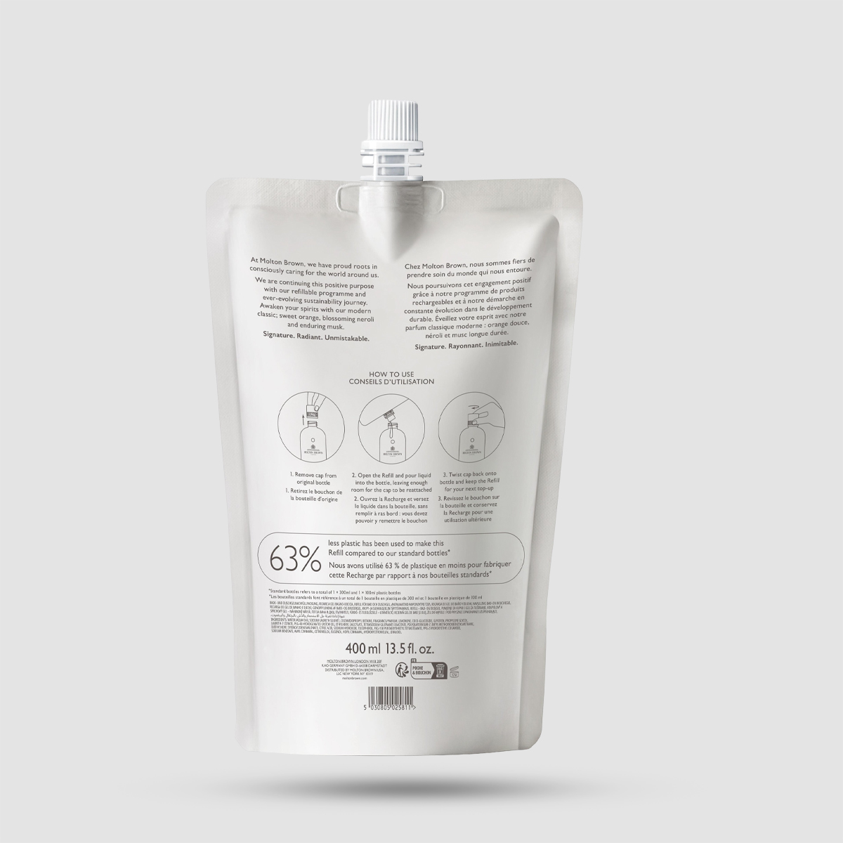 Molton Brown Orange & Bergamot Ανταλλακτικό Αφρόλουτρο 400ml - Οικολογική Πολυτέλεια