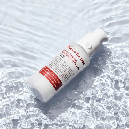 Recipe For Men Instant Recharge Ultra Hydrating Face Gel 75ml - Ενυδατικό gel προσώπου χωρίς λάδια