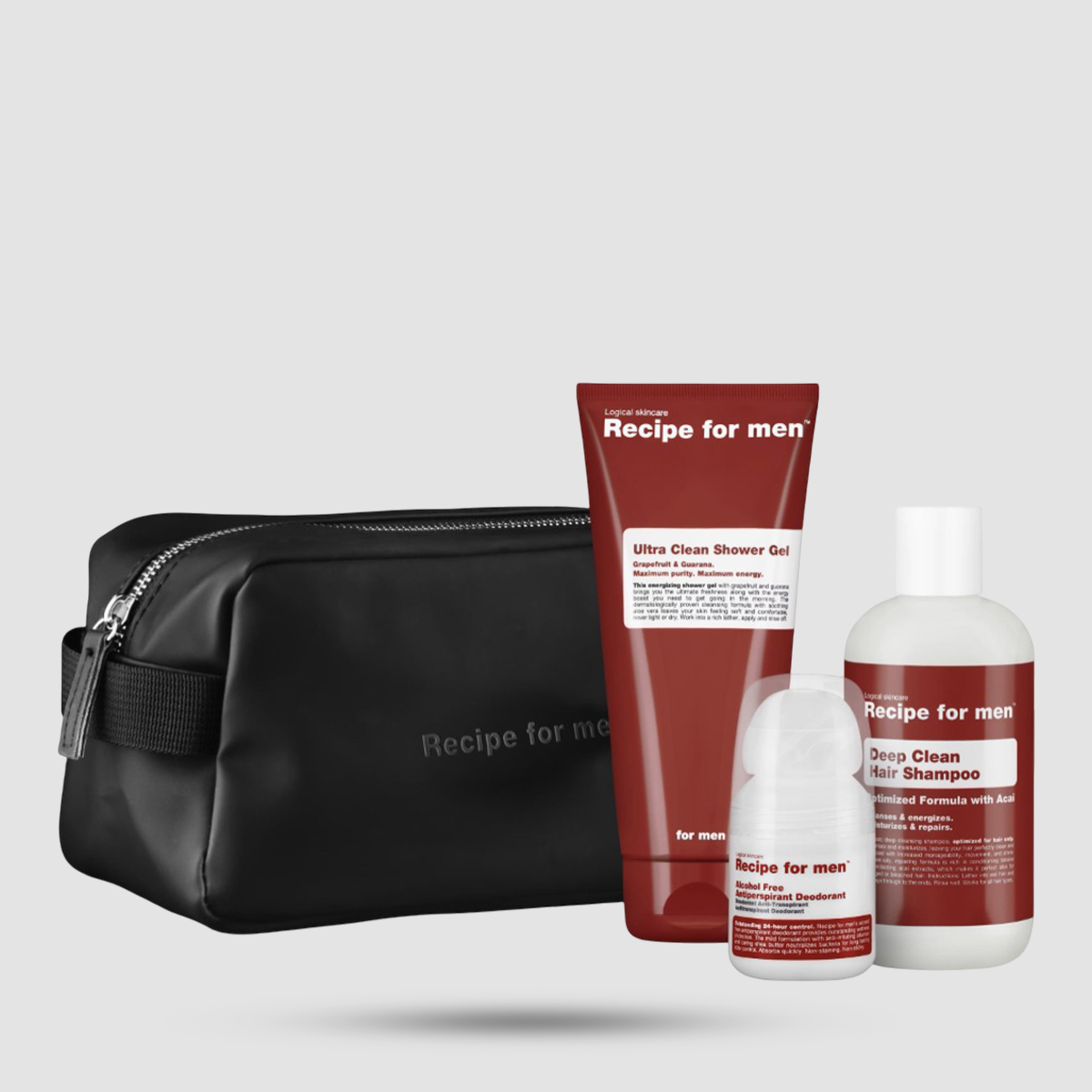 Σετ Περιποίησης Μαλλιών & Σώματος με Νεσεσέρ - Recipe For Men -