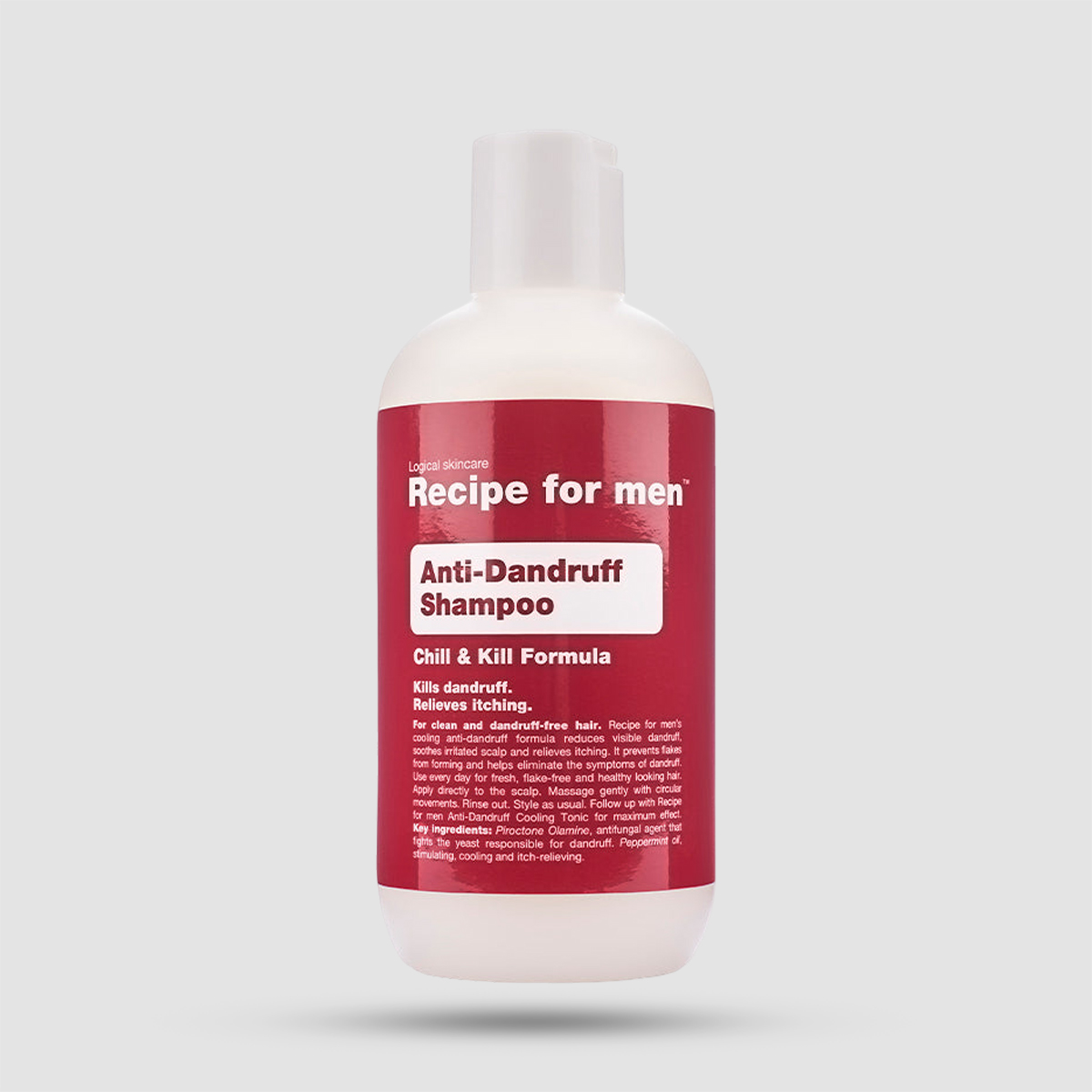 Recipe For Men Anti-Dandruff Shampoo 250ml - Αντιμυκητιασικό σαμπουάν με piroctone olamine και μέντα