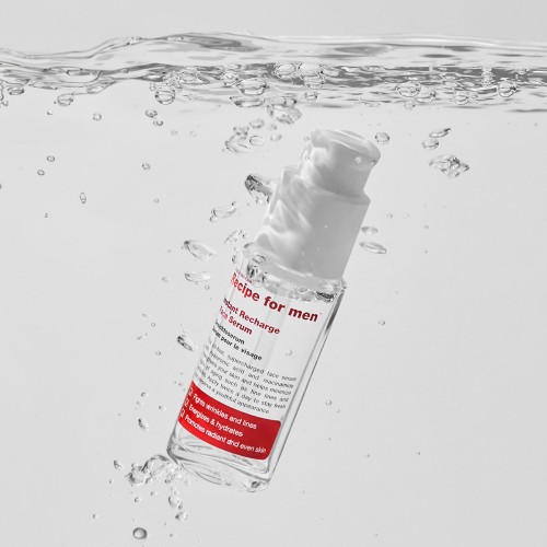 Recipe For Men Instant Recharge Face Serum 30ml - Swedish anti-aging serum with hyaluronic acid