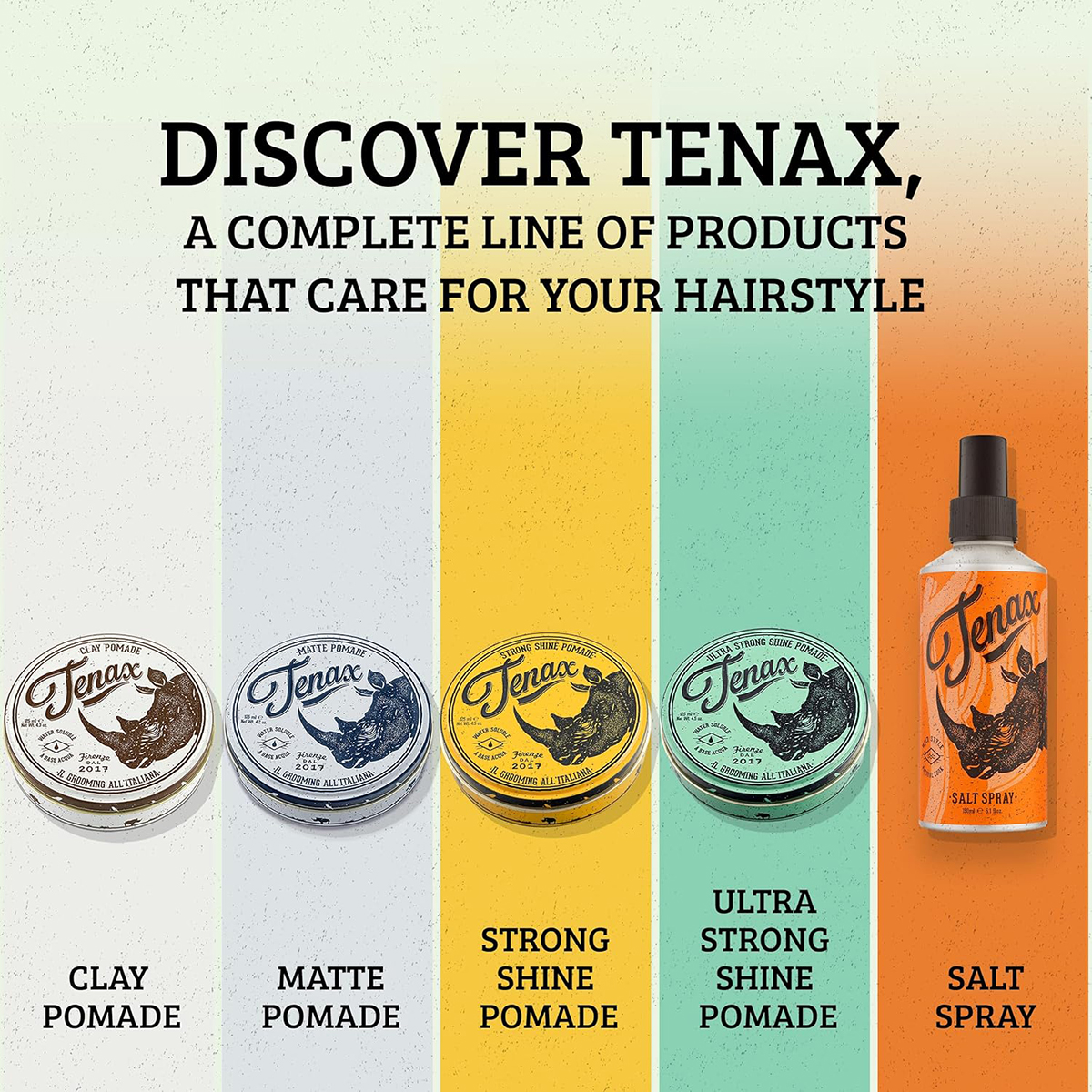 Tenax Water Based Matte Pomade 125ml - Ιταλική πομάδα μαλλιών με ματ φινίρισμα