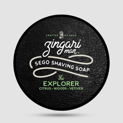 Σαπούνι Ξυρίσματος Zingari Man The Explorer 142ml με βάση Sego tallow και ξυλώδες άρωμα εσπεριδοειδών