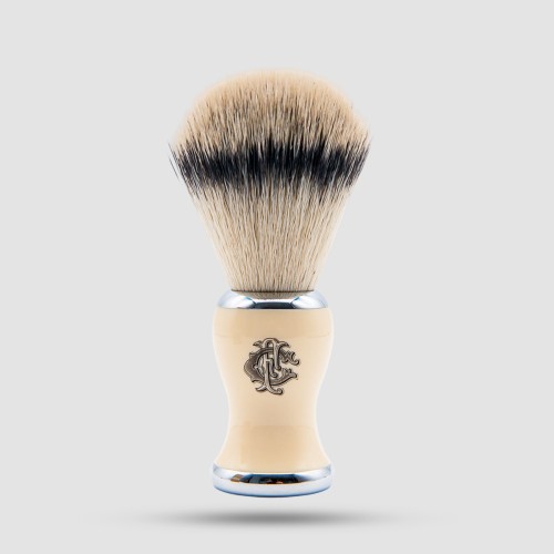 Πινέλο Ξυρίσματος Συνθετικό Captain Fawcett Faux Badger με λαβή απομίμησης ελεφαντόδοντου