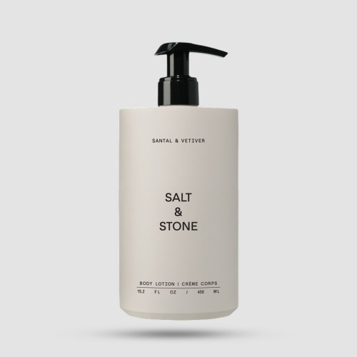 Salt & Stone Body Lotion Santal & Vetiver 450ml - Vegan κρέμα σώματος με νιασιναμίδη
