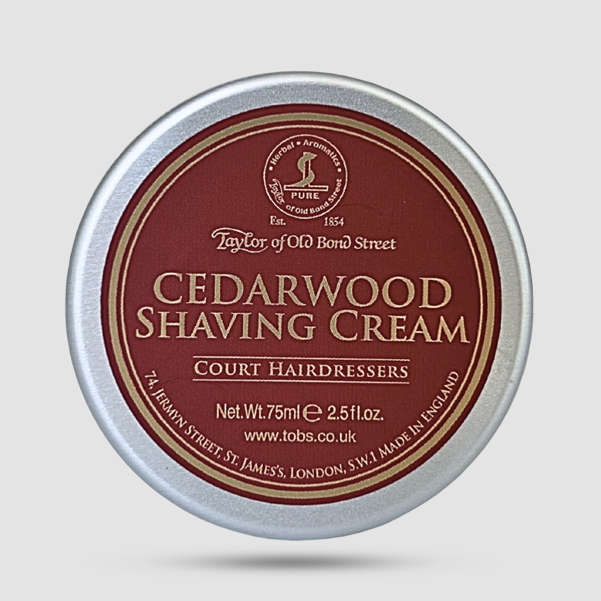 Taylor Of Old Bond Street Cedarwood Κρέμα Ξυρίσματος Bowl 75ml - Ξυλώδες άρωμα κέδρου με grapefruit