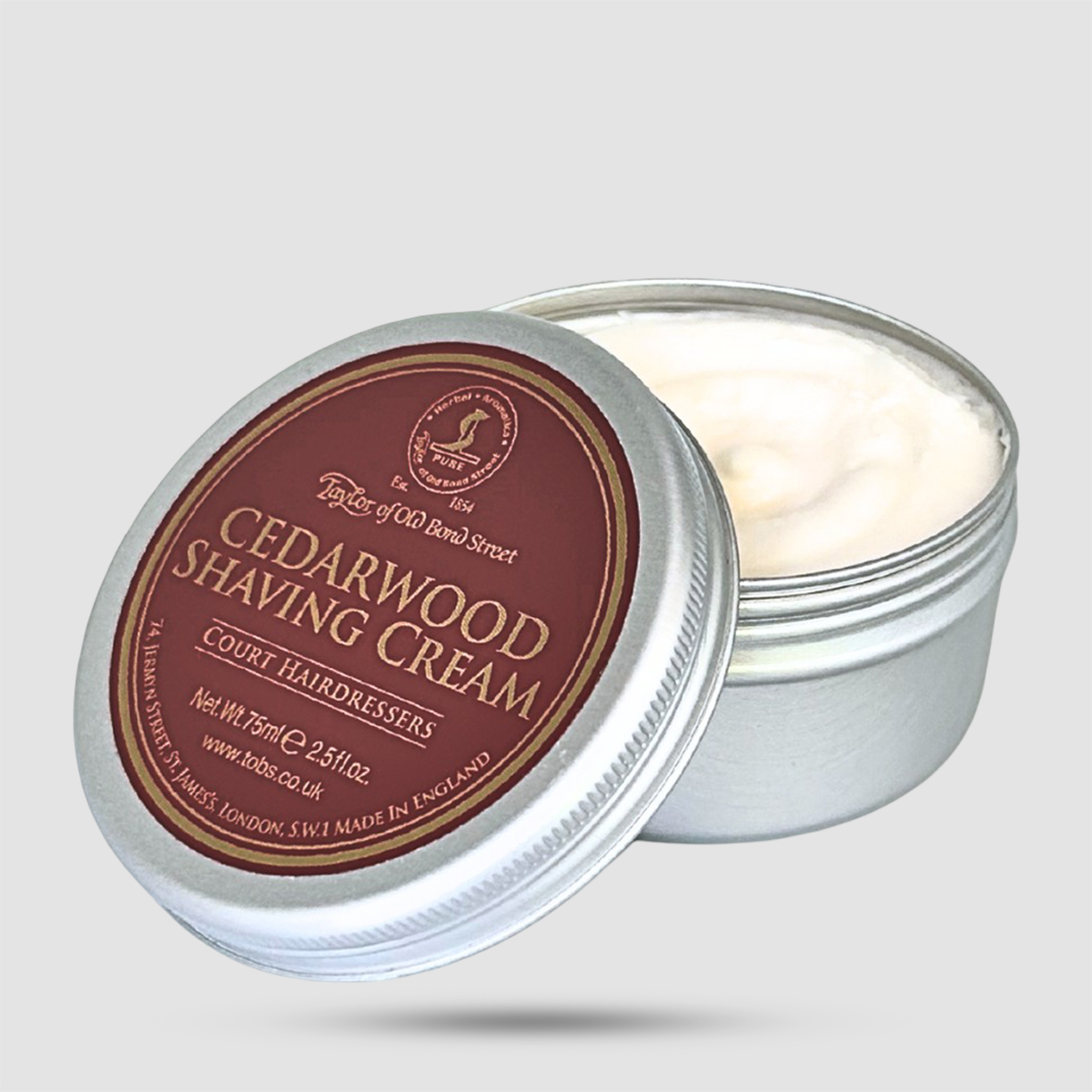 Taylor Of Old Bond Street Cedarwood Κρέμα Ξυρίσματος Bowl 75ml - Ξυλώδες άρωμα κέδρου με grapefruit