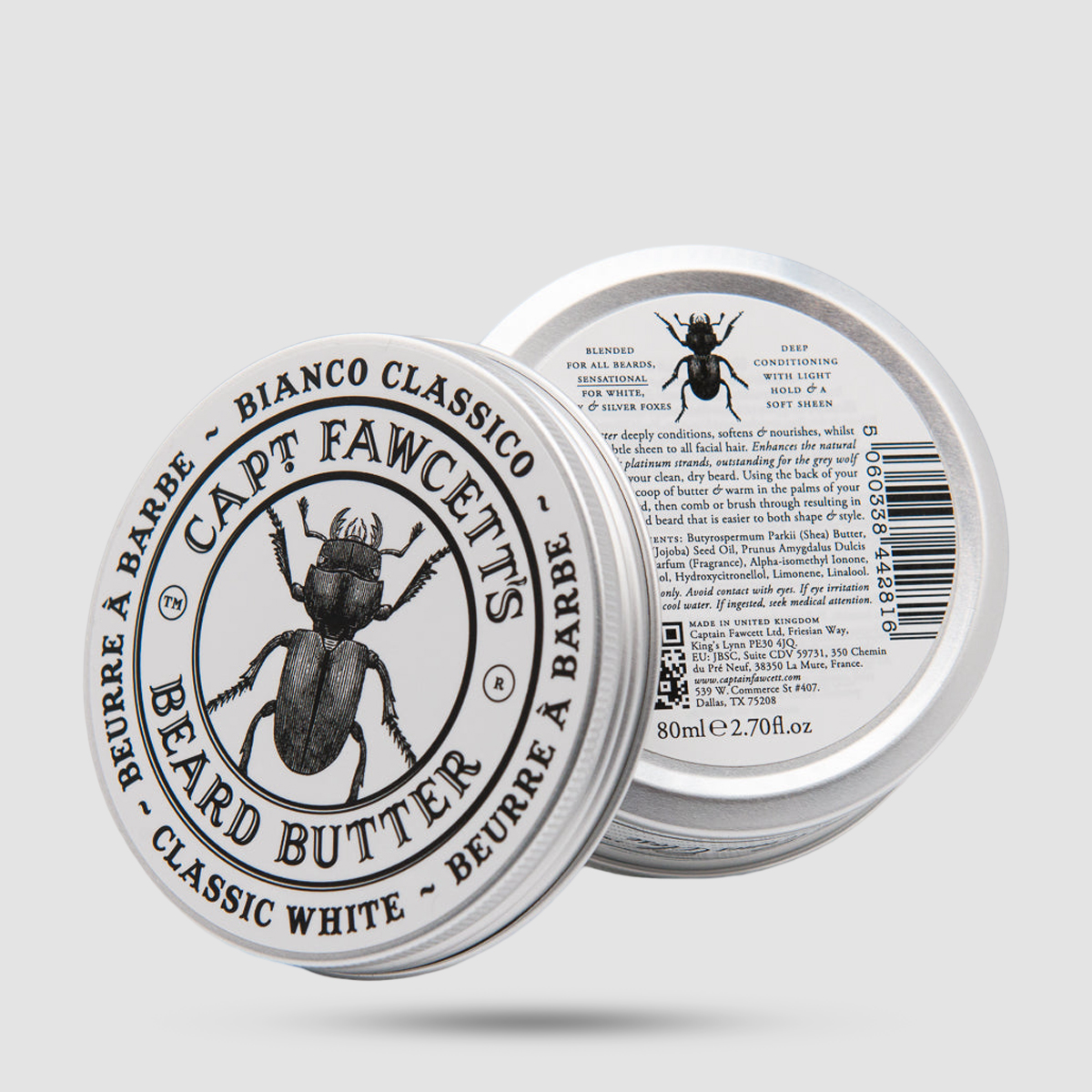 Captain Fawcett Bianco Classico Beard Butter 80ml - Βραβευμένο beard butter για γκρίζα γένια