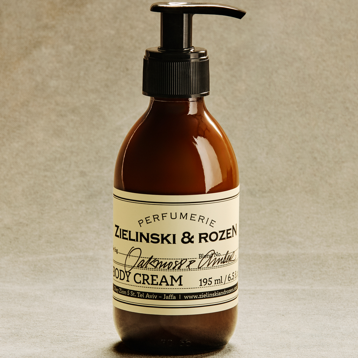 Zielinski & Rozen Body Cream Oakmoss Amber 195ml θρεπτική κρέμα σώματος woody fougère