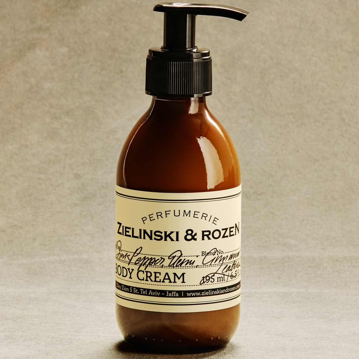 Zielinski & Rozen Body Cream Pink Pepper Elemi Cinnamon Leather 195ml bestseller spicy κρέμα