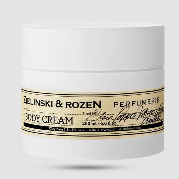 Body Cream Black Pepper, Vetiver, Neroli, Amber 200ml – Zielinski & Rozen