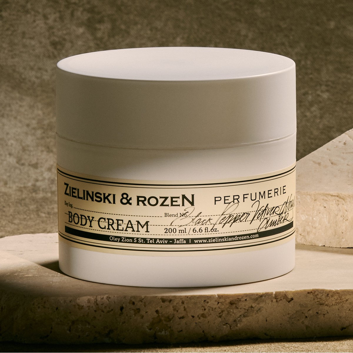 Body Cream Black Pepper, Vetiver, Neroli, Amber 200ml – Zielinski & Rozen