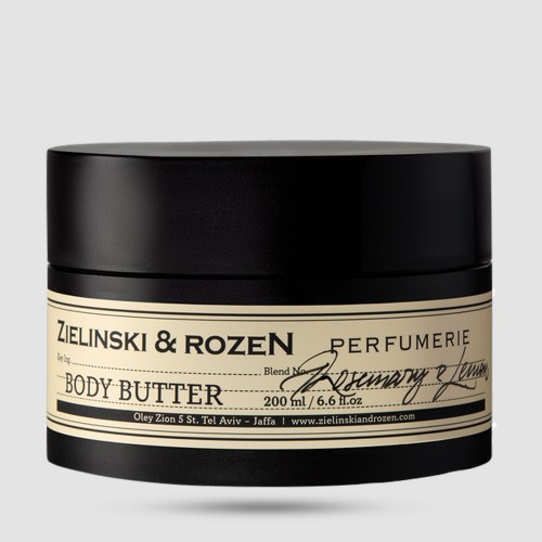 Zielinski & Rozen Body Butter Rosemary & Lemon 200ml δεντρολίβανο λεμόνι