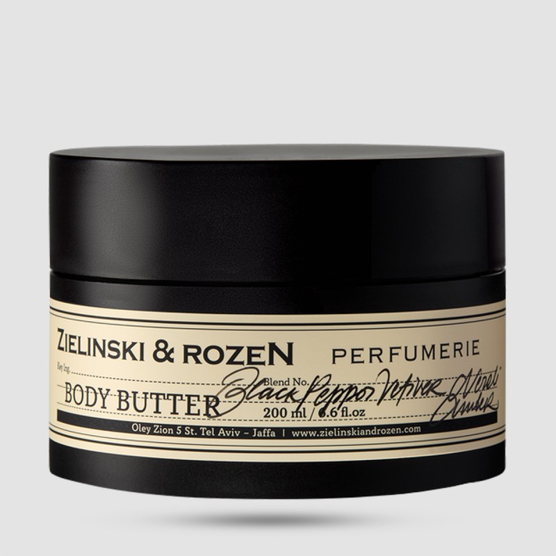 Body Butter - Zielinski & Rozen - Black Pepper, Vetiver, Neroli, Amber 200ml