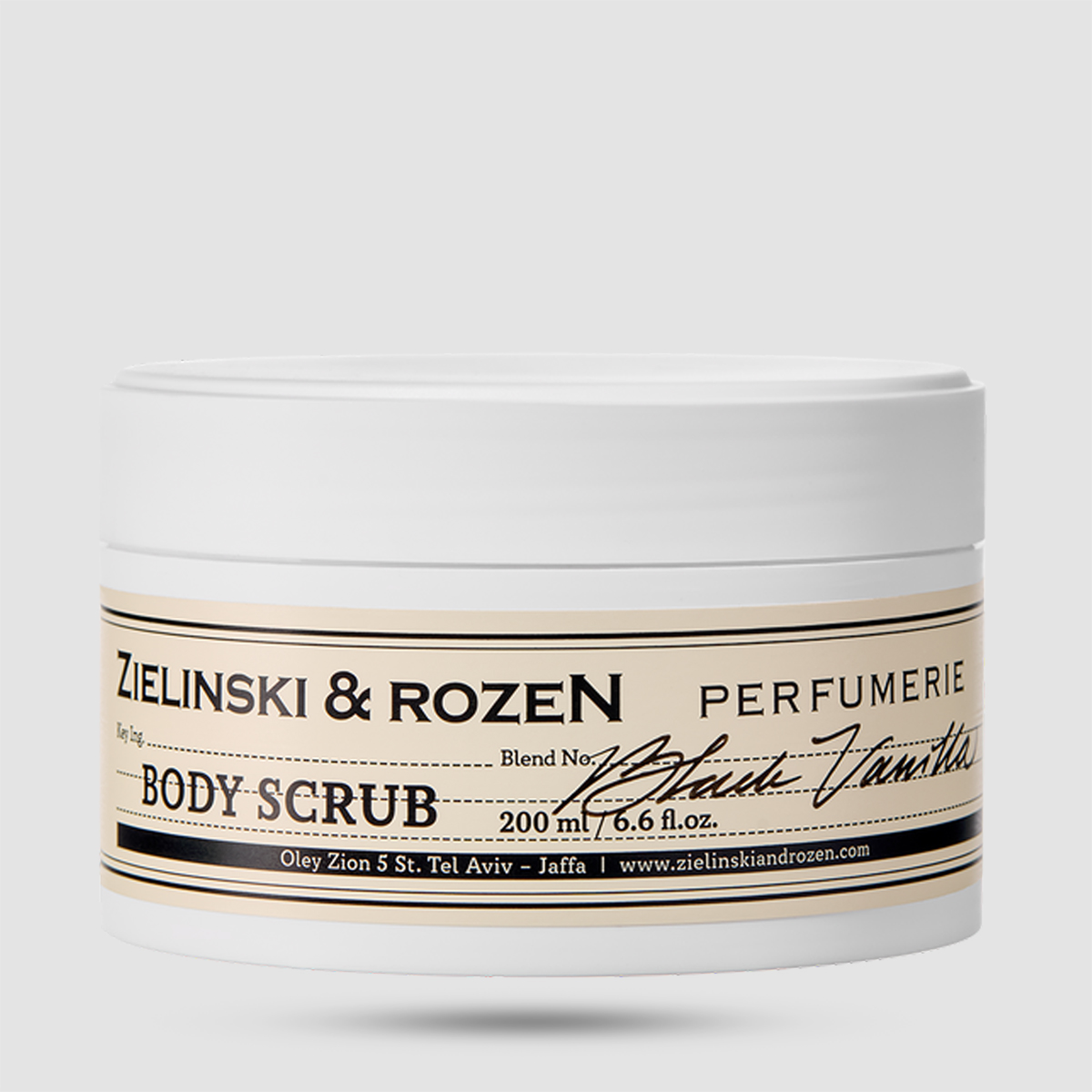 Zielinski & Rozen Body Scrub Black Vanilla 200ml αλάτι Νεκράς Θάλασσας