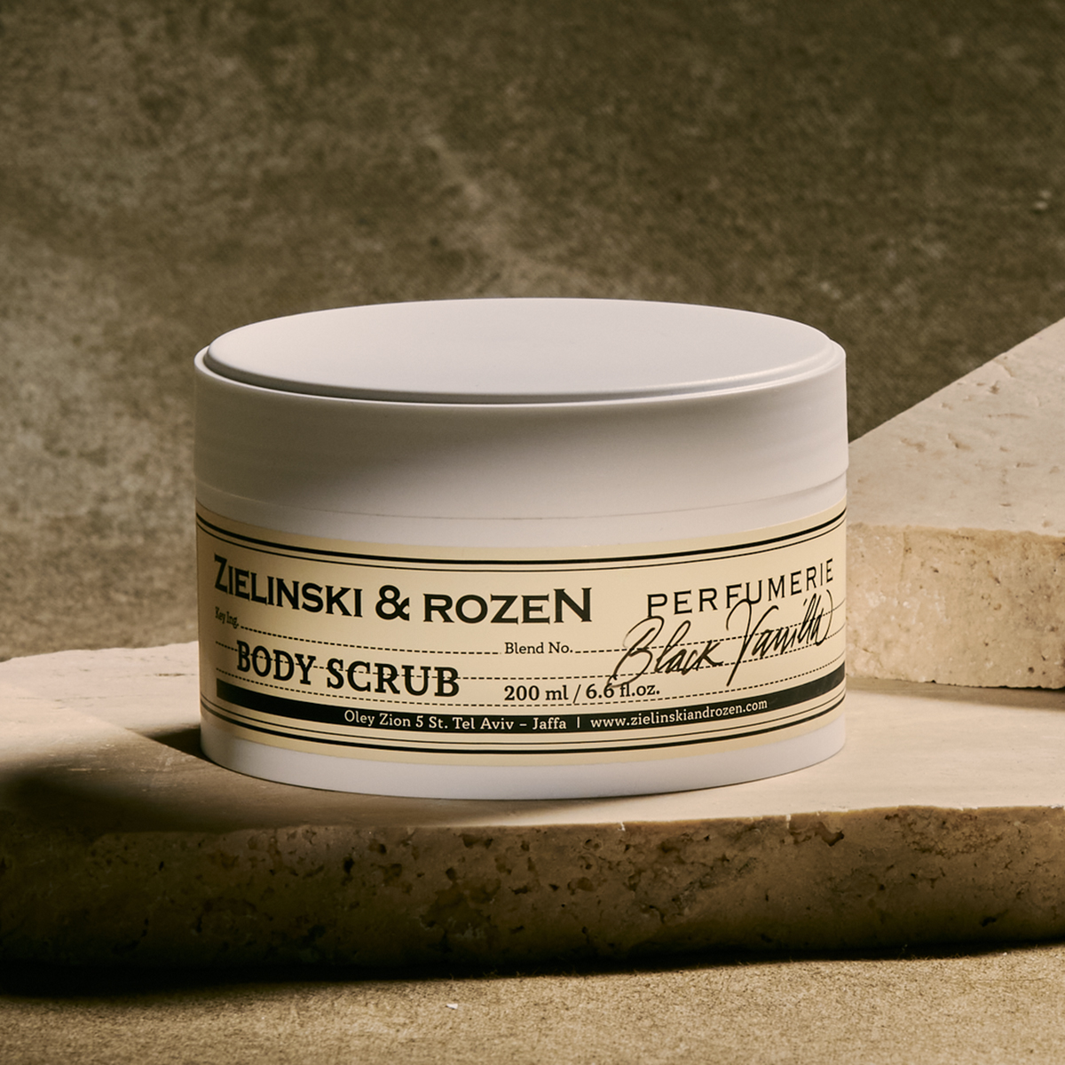 Zielinski & Rozen Body Scrub Black Vanilla 200ml αλάτι Νεκράς Θάλασσας