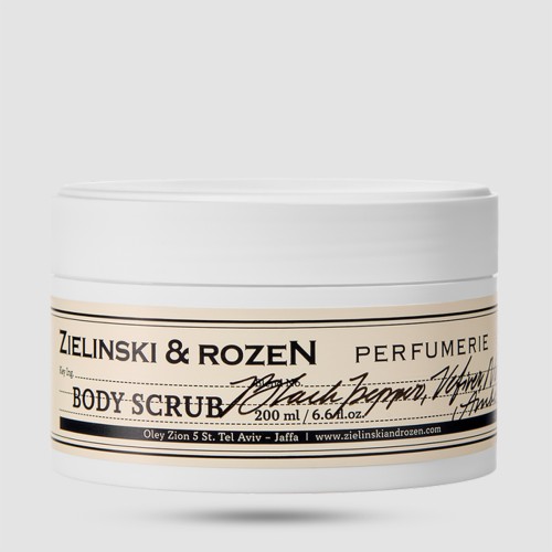 Zielinski & Rozen Body Scrub Black Pepper Vetiver Neroli Amber 200ml