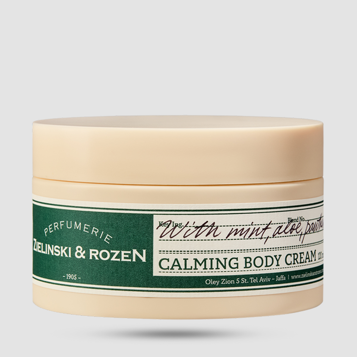 Zielinski & Rozen Calming Body Cream Mint Aloe Panthenol 120ml