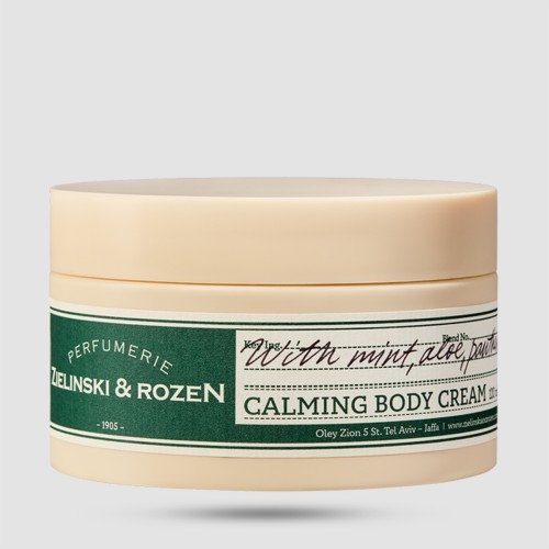 Zielinski & Rozen Calming Body Cream Mint Aloe Panthenol 120ml