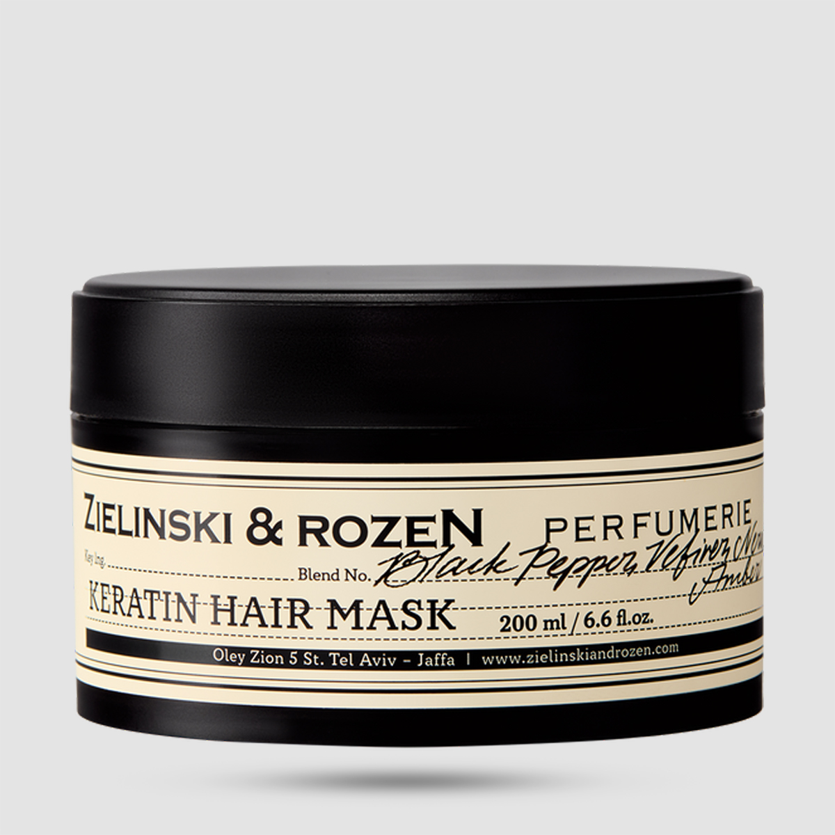 Zielinski & Rozen Μάσκα Μαλλιών Keratin Black Pepper Vetiver Neroli Amber 200ml