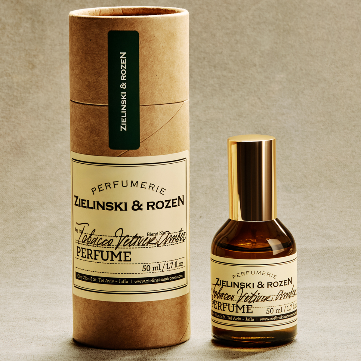 Zielinski & Rozen Eau De Parfum Tobacco Vetiver Amber 50ml amber tobacco unisex
