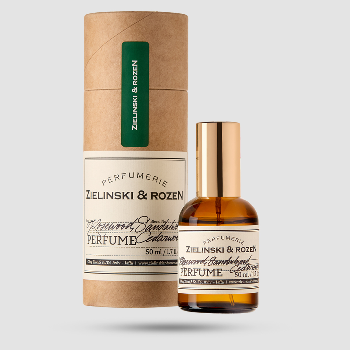 Zielinski & Rozen Eau De Parfum Rosewood Sandalwood Cedarwood 50ml woody leather unisex