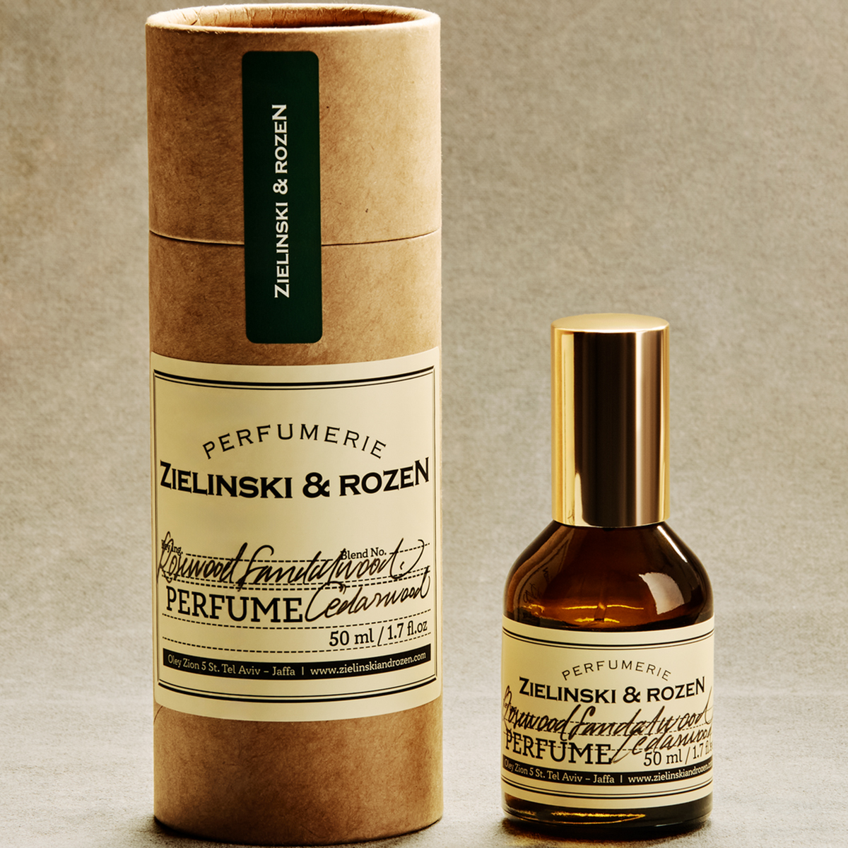 Zielinski & Rozen Eau De Parfum Rosewood Sandalwood Cedarwood 50ml woody leather unisex