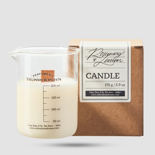 Zielinski & Rozen Rosemary Lemon Candle 170g αρωματικό κερί με ξύλινο φυτίλι