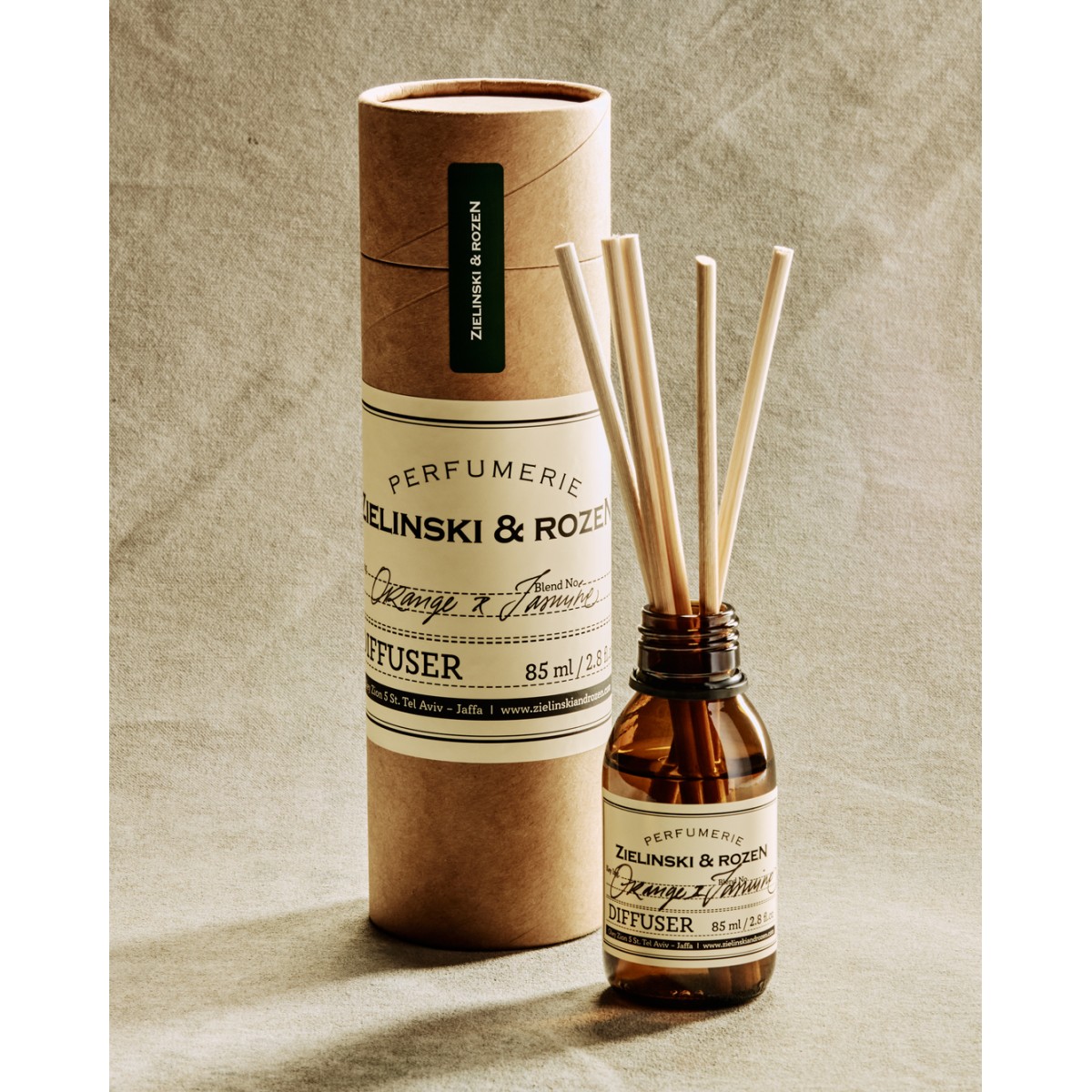 Zielinski & Rozen Diffuser Orange & Jasmine 85ml - Floral citrus home fragrance