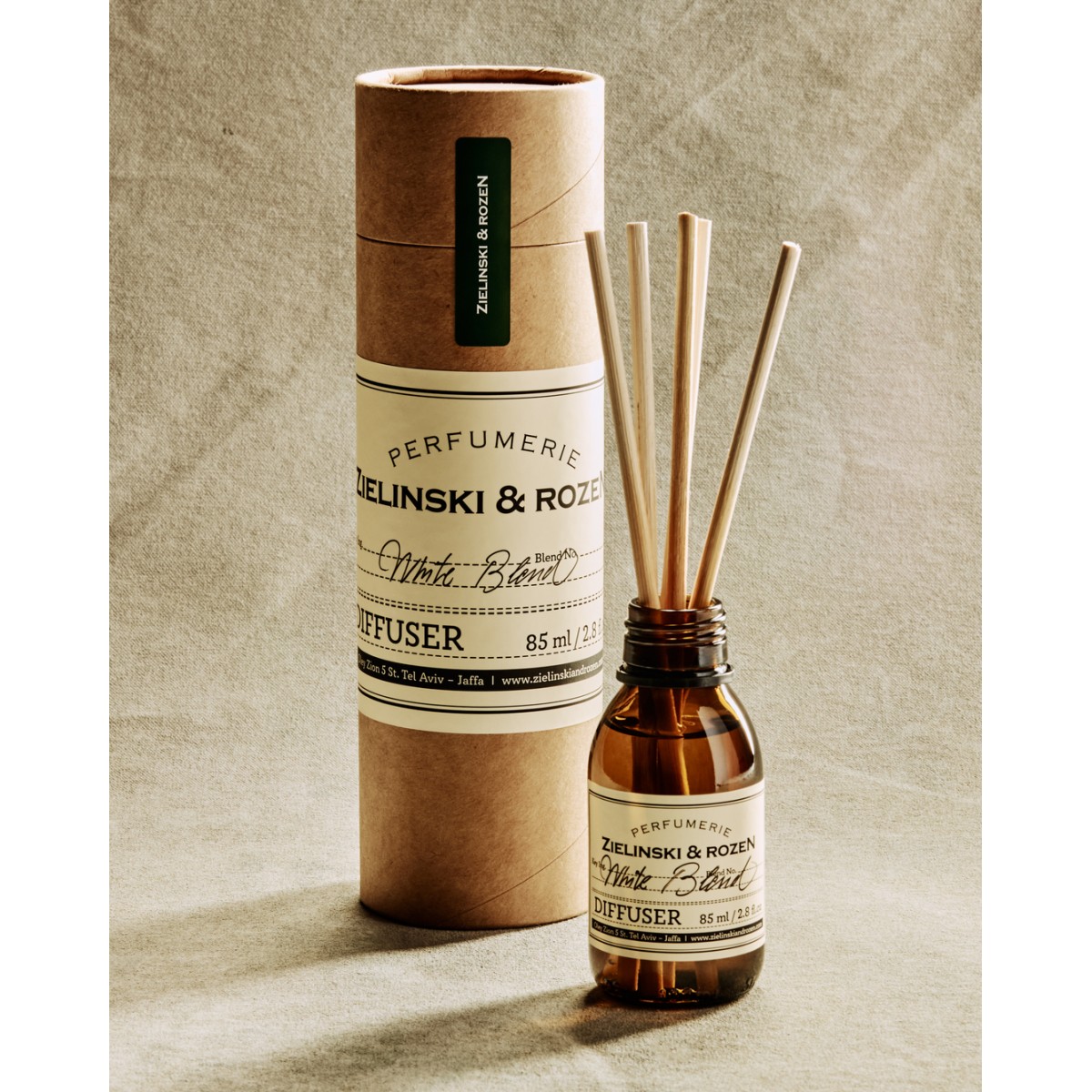 Zielinski & Rozen Diffuser White Blend 85ml - Fresh floral woody home fragrance