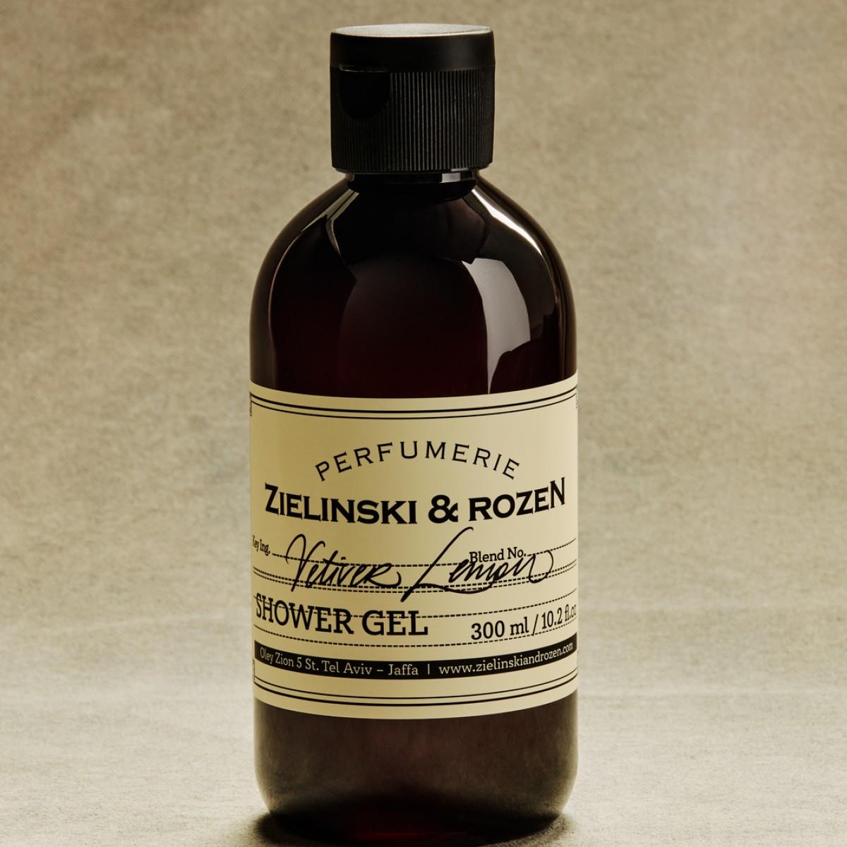 Zielinski & Rozen Shower Gel Vetiver Lemon 300ml - Fresh green body wash with vetiver