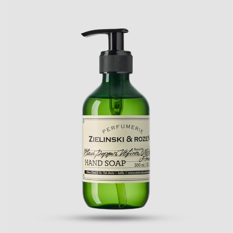 Υγρό Σαπούνι Liquid Soap Black Pepper, Vetiver, Neroli, Amber 300ml – Zielinski & Rozen