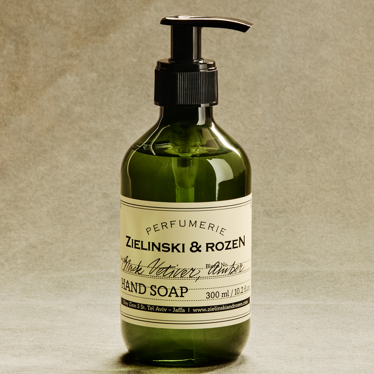 Zielinski & Rozen Liquid Soap Black Vetiver, Amber 300ml - Ξυλώδες floral σαπούνι χεριών