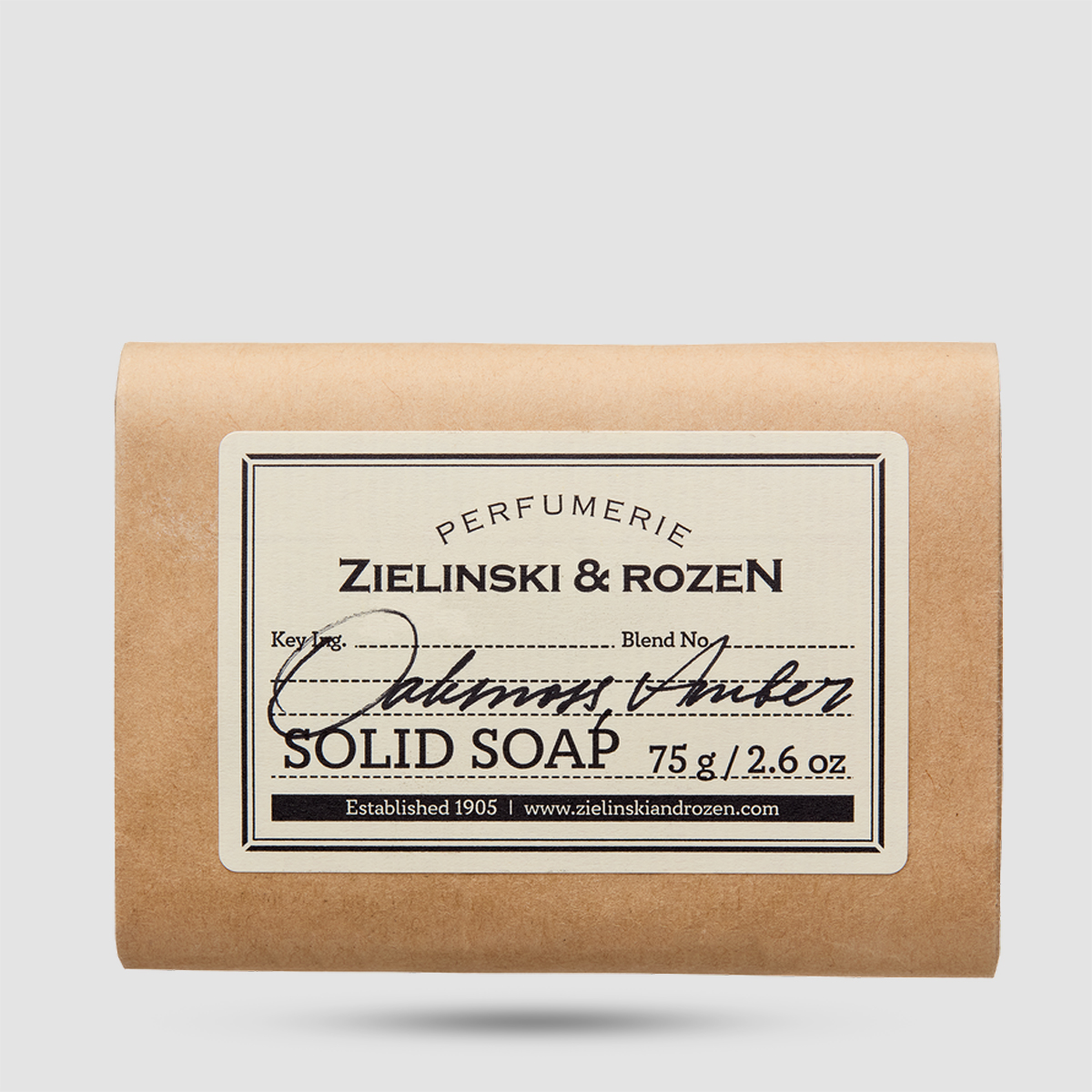 Zielinski & Rozen Solid Soap Oakmoss Amber 75g σαπούνι μπάρα