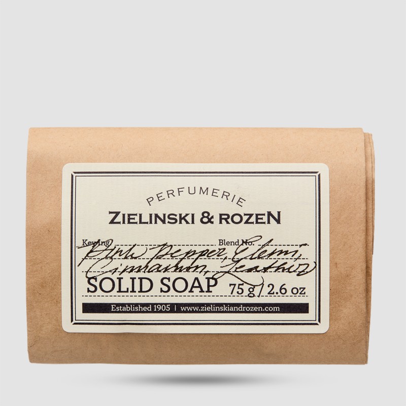 Σαπούνι σε Μπάρα Pink Pepper, Elemi, Cinnamon, Leather 75g – Zielinski & Rozen