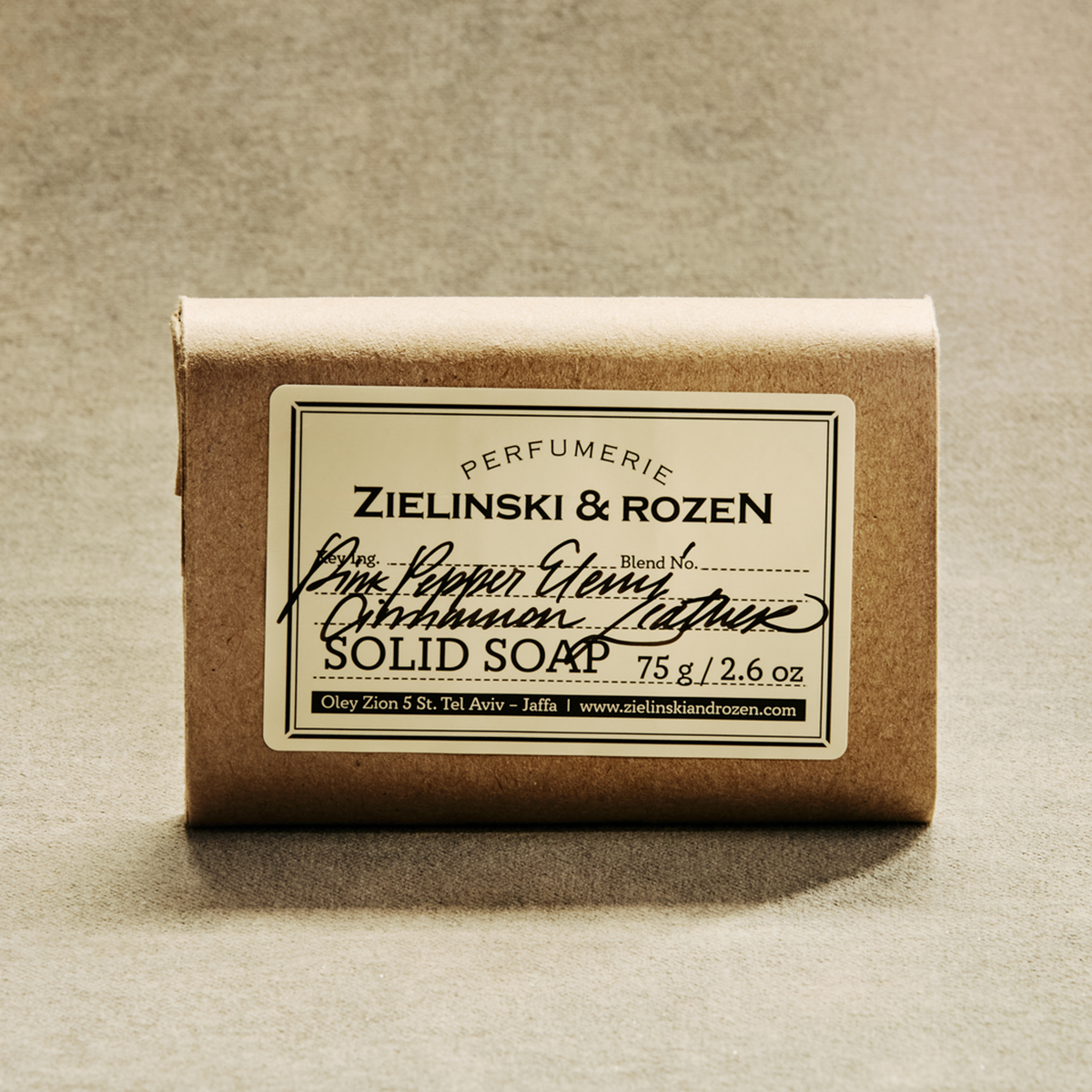 Zielinski & Rozen Solid Soap Pink Pepper Elemi Cinnamon Leather 75g