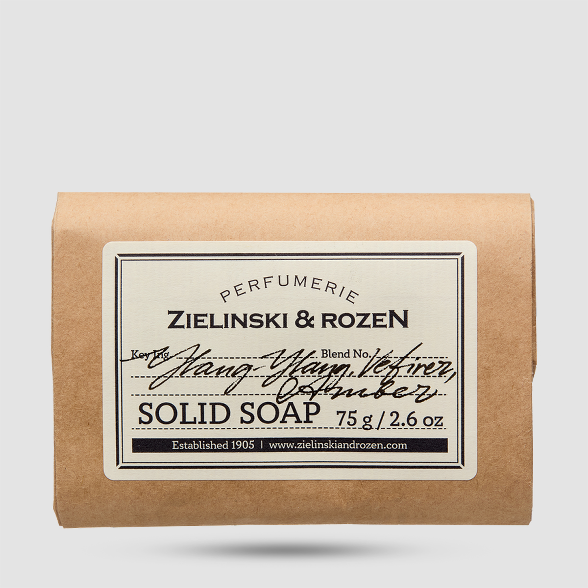 Zielinski & Rozen Solid Soap Ylang-Ylang Vetiver Amber 75g