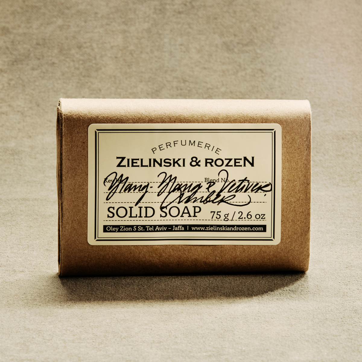Zielinski & Rozen Solid Soap Ylang-Ylang Vetiver Amber 75g