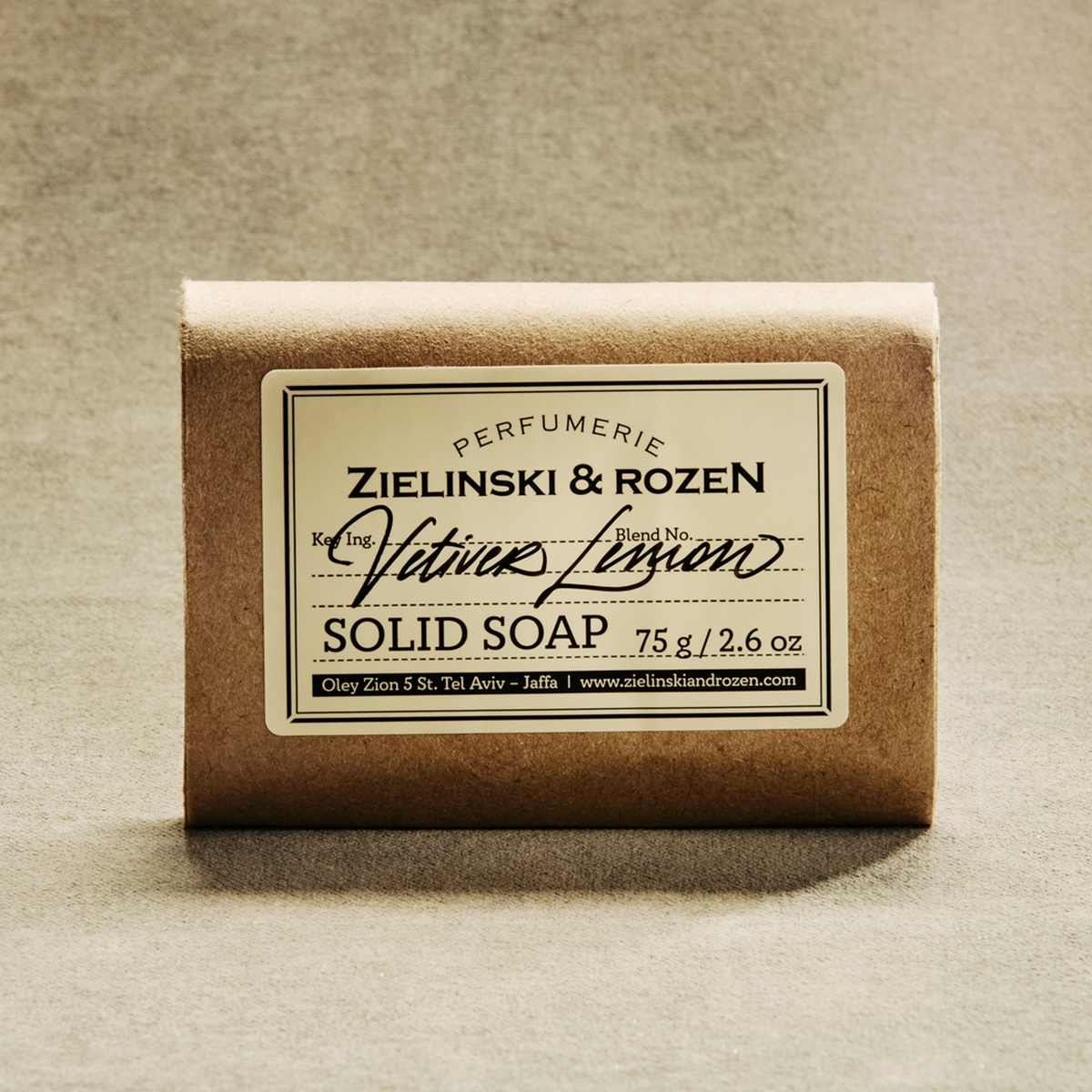 Zielinski & Rozen Solid Soap Vetiver Lemon 75g σαπούνι μπάρα