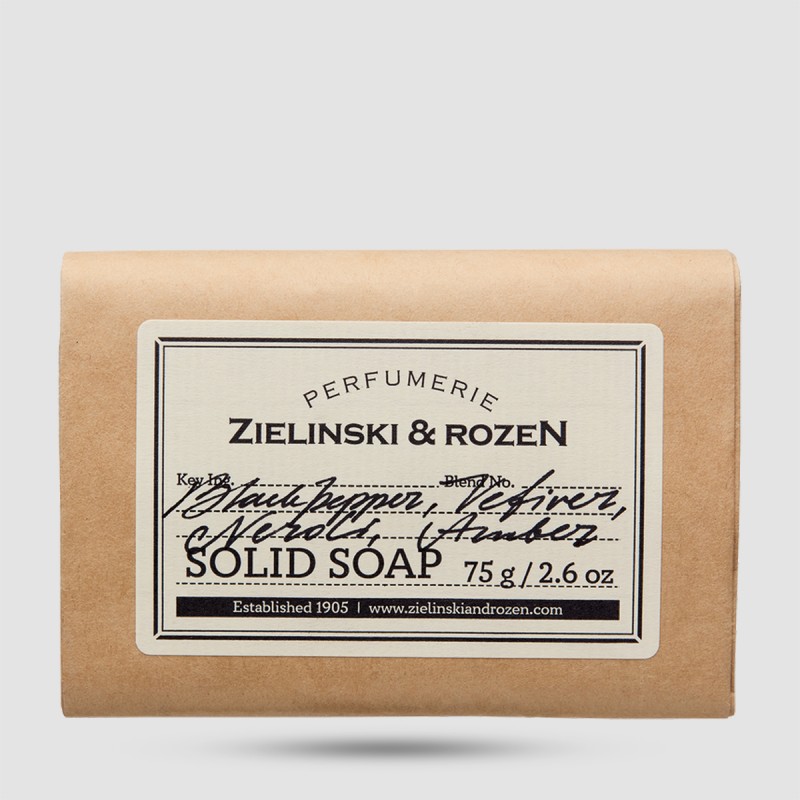 Solid Soap Black Pepper, Vetiver, Neroli, Amber 75g – Zielinski & Rozen